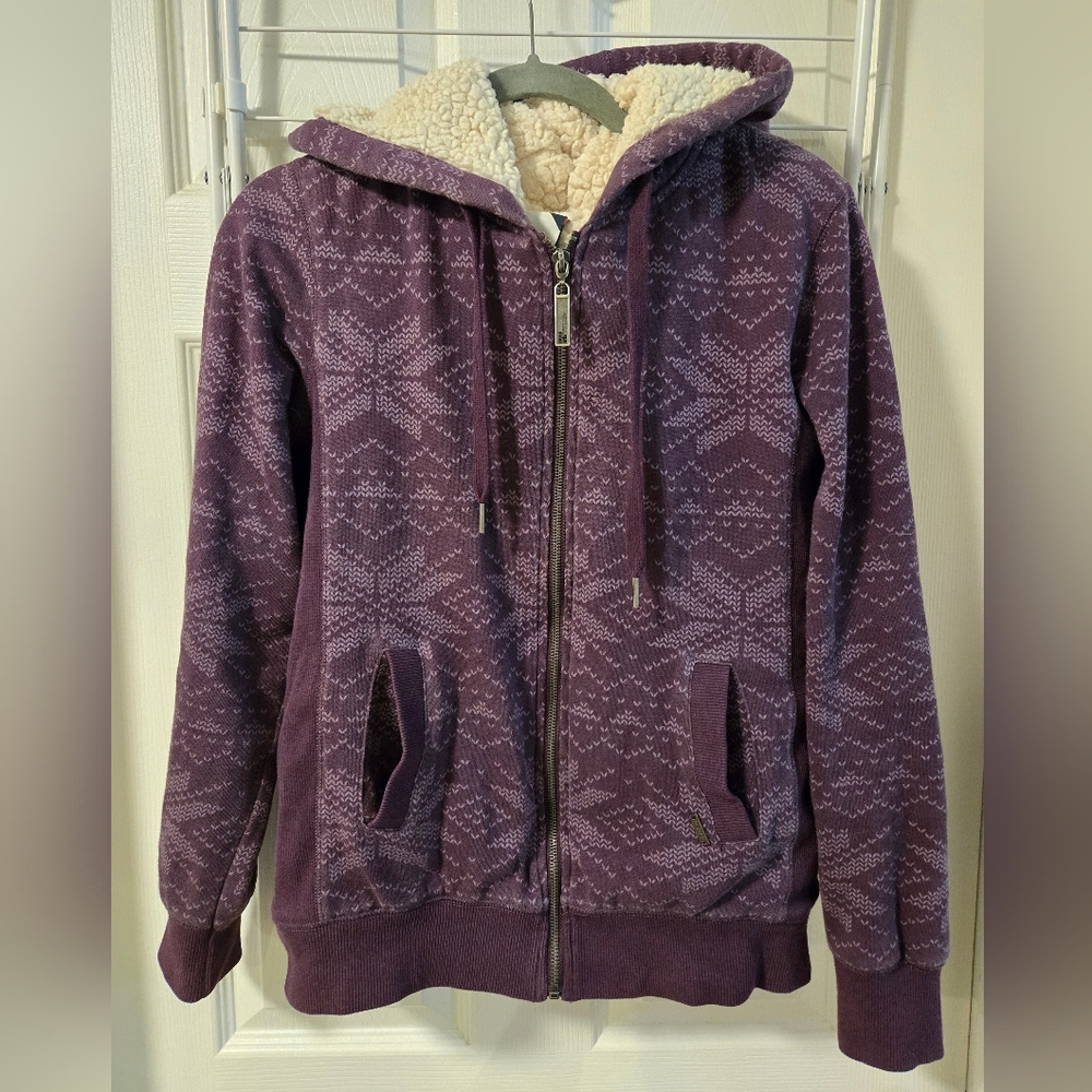 Kismet, Small, Purple Snowflake Patterned Hoodie